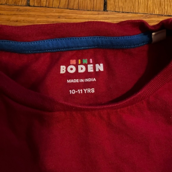 Mini Boden Red Train Graphic Kids Shirt - Picture 4 of 4